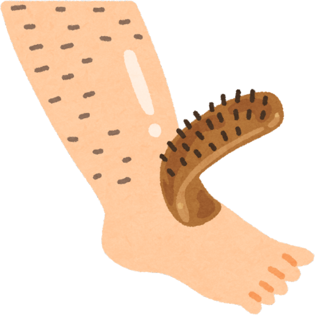 Illustration of Hair Removal Waxing on a Leg